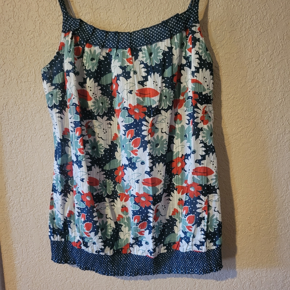 Fossil Navy Floral Camisole Top